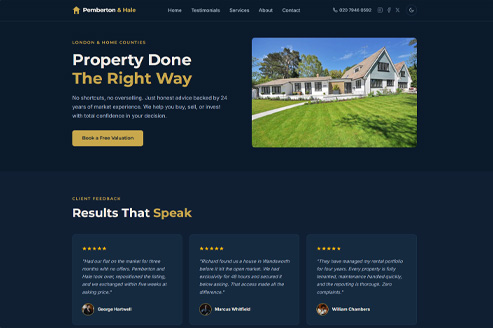 Real Estate Landing Page built with AI