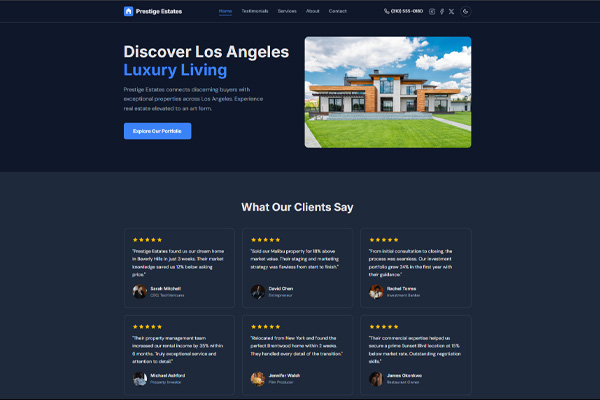 Landing page hero section built with the skill